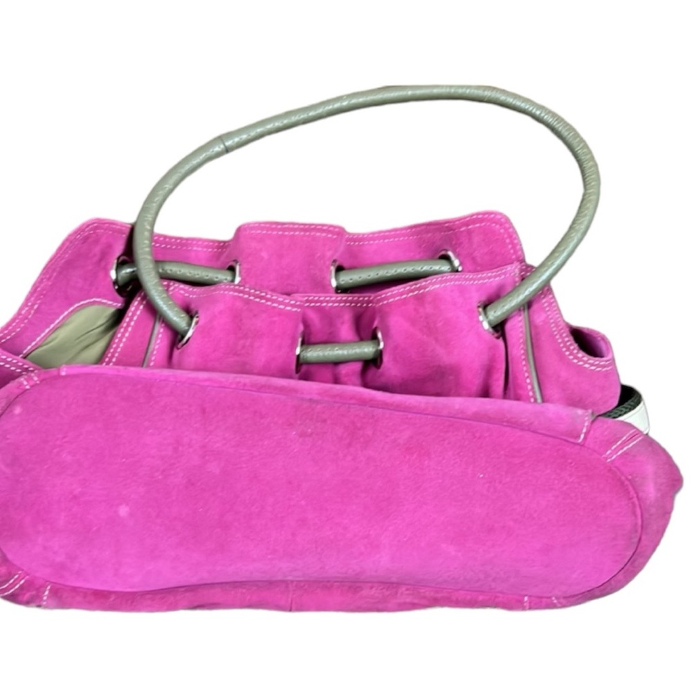 Cole Haan 🍓Berry Pink Suede Leather Deconstructed Relaxed Tote! - Picture 5 of 8